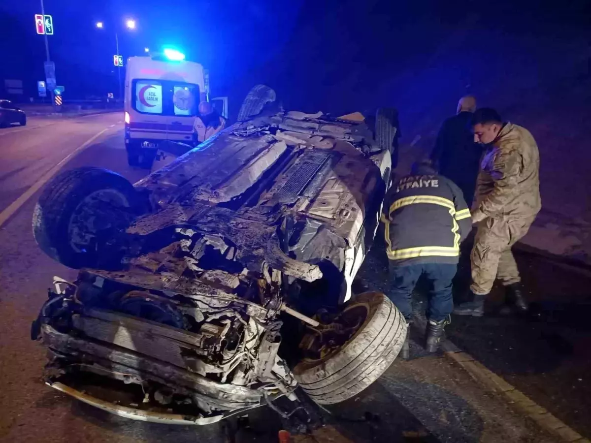 Belen ilçesinde meydana gelen kazada araç sürücüsü yaralandı