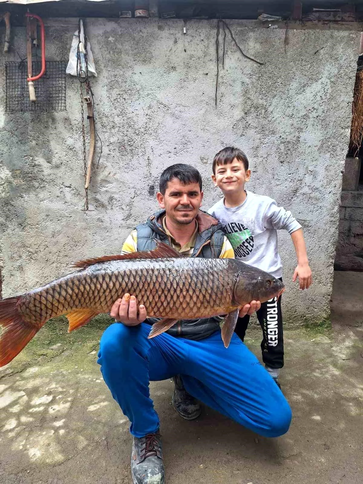 İznik Gölü\'nde 10 yıl sonra 25 kiloluk sarı balık yakalandı