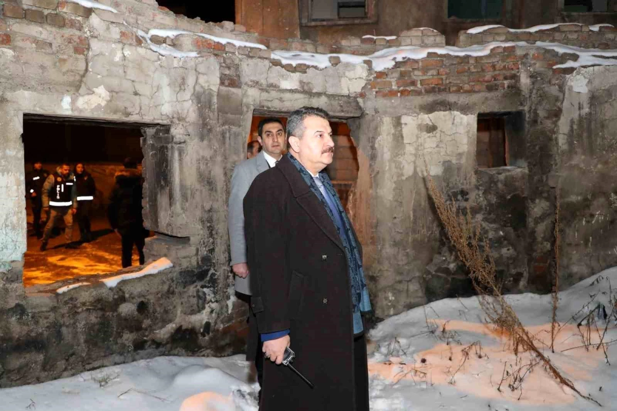 Erzurum\'da Metruk Binalara Yönelik Polis Denetimleri Devam Ediyor