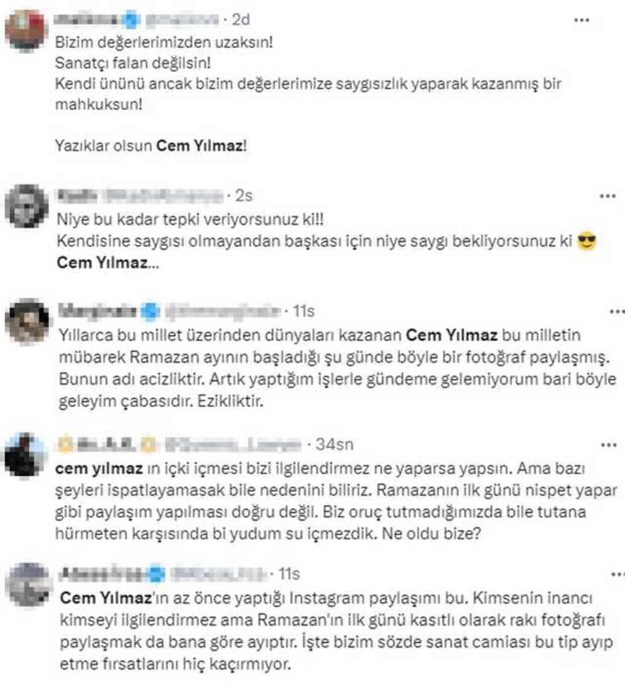 Cem Yılmaz, Ramazan ayında yaptığı içkili paylaşım nedeniyle linç ediliyor