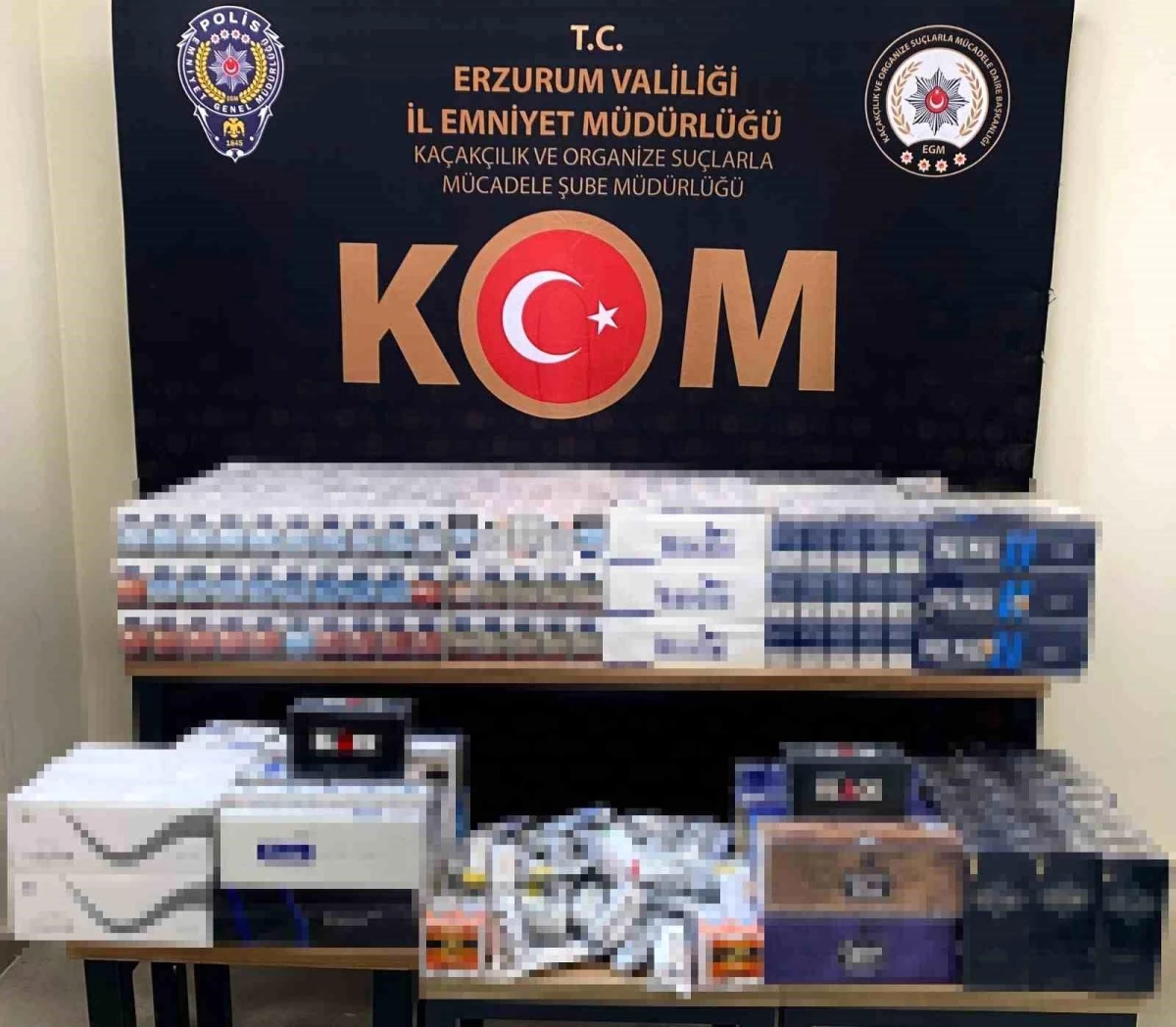 Erzurum\'da Kaçakçılık Operasyonu: Binlerce Kaçak Sigara ve Diğer Ürünler Ele Geçirildi