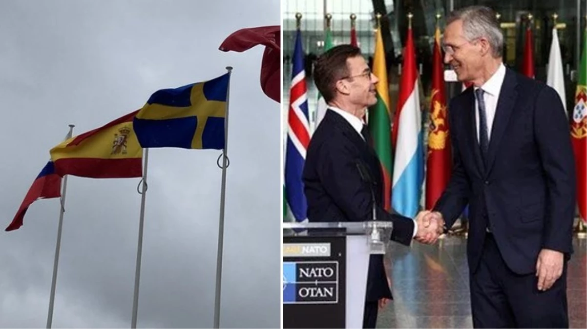 NATO\'nun 32. üyesi olan İsveç\'in bayrağı genel merkeze asıldı