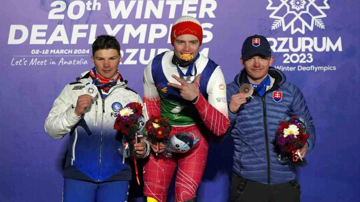Erzurum\'da düzenlenen 20. İşitme Engelliler Kış Olimpiyat Oyunları\'nda madalyalar sahiplerini buldu