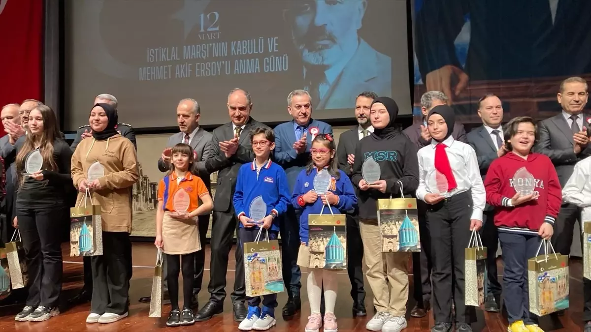 Konya\'da İstiklal Marşı\'nın kabul edilişinin 103. yıl dönümü ve Mehmet Akif Ersoy\'u Anma Günü törenle kutlandı