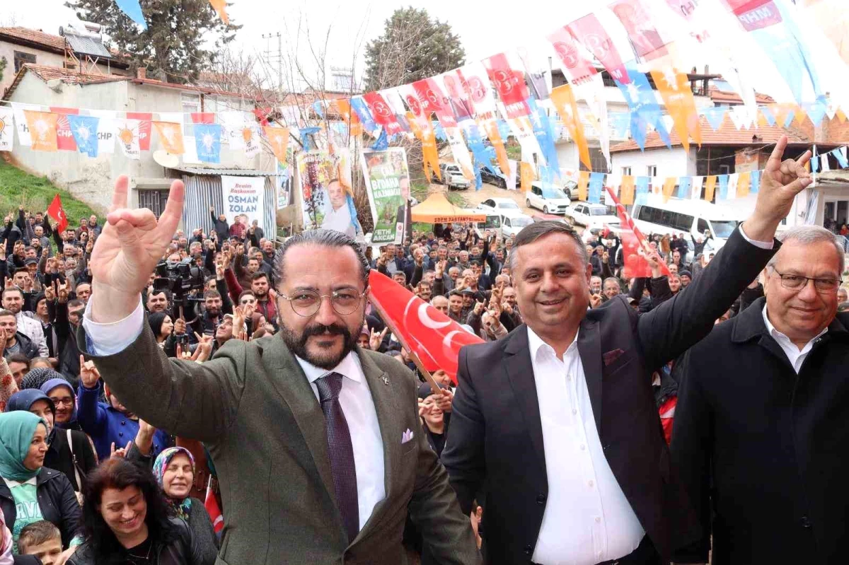 MHP Denizli İl Başkanı Mehmet Ali Yılmaz, Hançalar Mahallesi\'nde Seçim Koordinasyon Merkezi açılışında konuştu