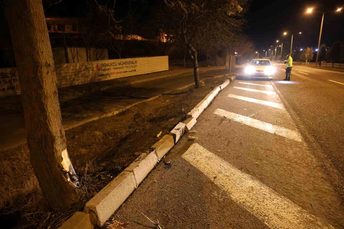 Nevşehir\'de Kontrolden Çıkan Otomobil Ağaca Çarptı: 1 Yaralı