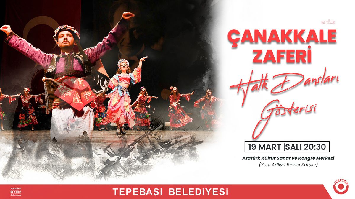 Tepebaşı Belediyesi Halk Dansları Topluluğu, Çanakkale Deniz Zaferi için özel bir gösteri düzenliyor