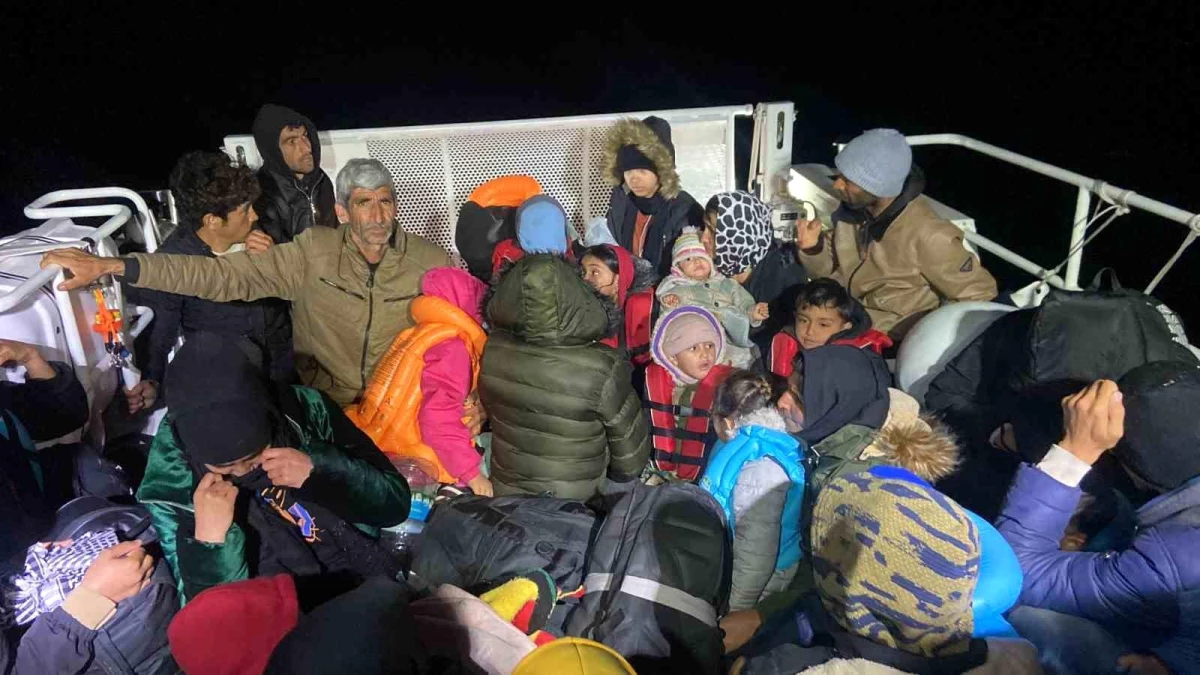 Bodrum\'da 1 düzensiz göçmen kurtarıldı, 68 göçmen yakalandı