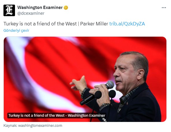 ABD merkezli dergiden 'Türkiye Batı'nın Dostu Değil' başlıklı skandal analiz