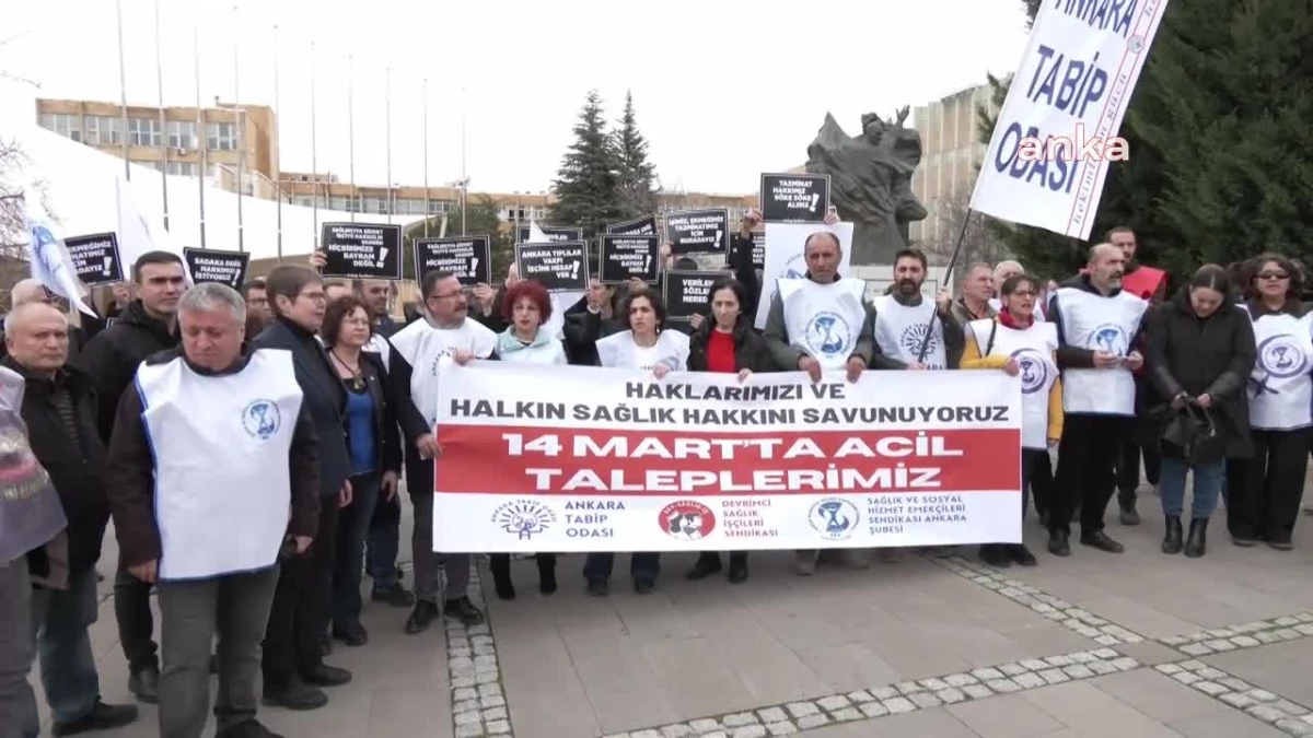 Ankara Tabip Odası, Sağlık Çalışanlarının Sorunlarını Dile Getirmek İçin Eylem Yaptı