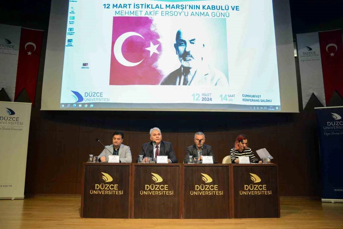 Düzce Üniversitesi\'nde İstiklal Marşı ve Mehmet Akif Ersoy\'u Anma Günü düzenlendi