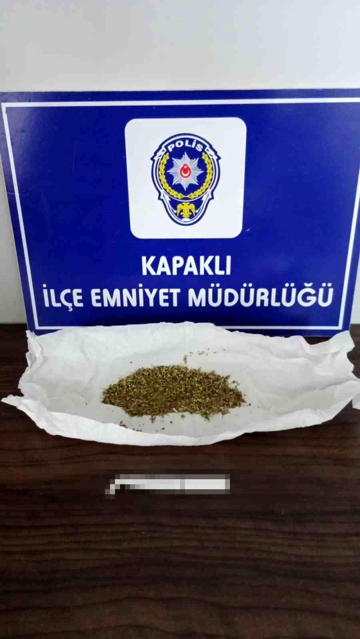 Kapaklı İlçe Emniyet Müdürlüğü Tarafından Uyuşturucu Madde Bulunduran Şahıs Yakalandı