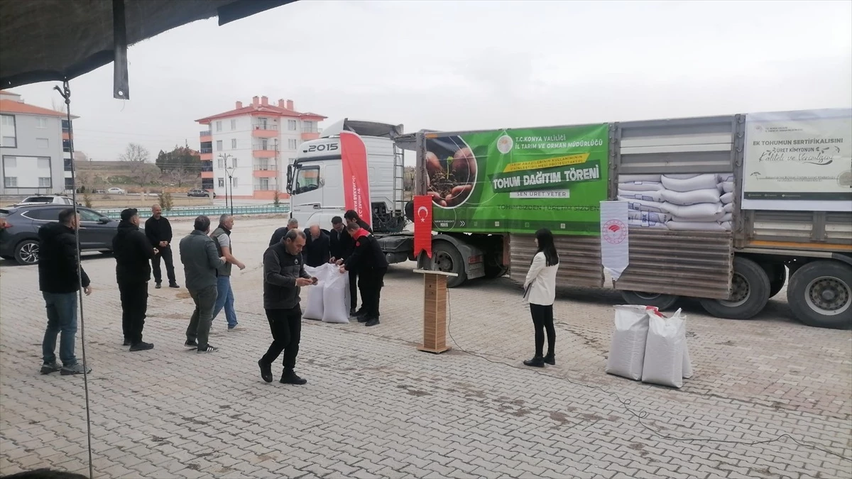 Konya\'da Tarım Projeleri Kapsamında Yeşil Mercimek ve Kimyon Tohumu Dağıtıldı