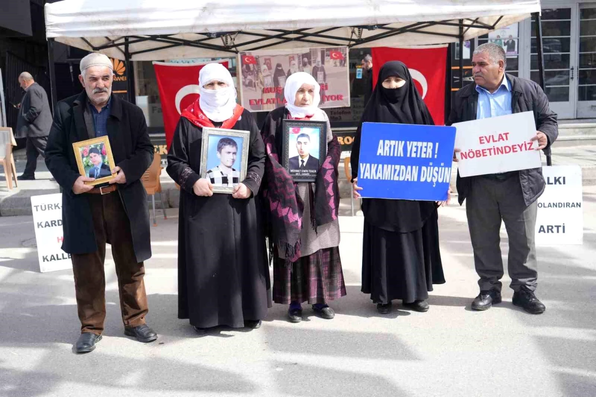 Muş\'ta PKK\'nın pençesinden kurtarılmayı bekleyen ailelerin eylemi devam ediyor
