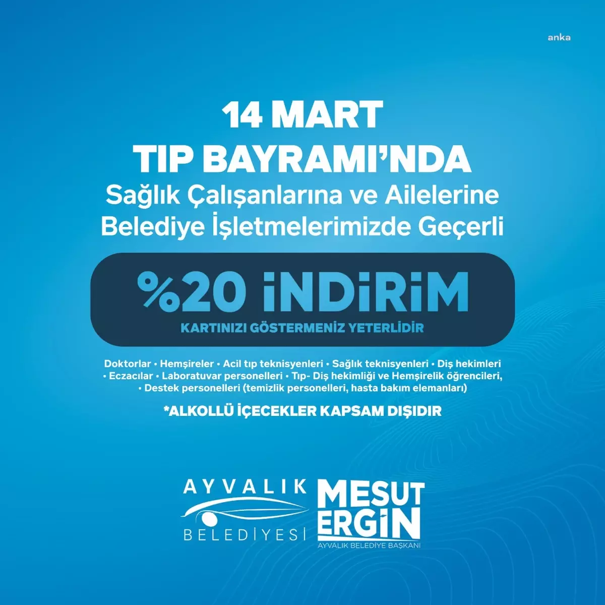 Ayvalık Belediyesi Sağlık Çalışanlarına İndirim Sağlıyor