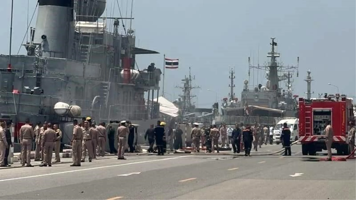 Tayland Donanması\'na ait savaş gemisinden atılan top mermisi başka bir gemiye isabet etti, 13 asker yaralandı