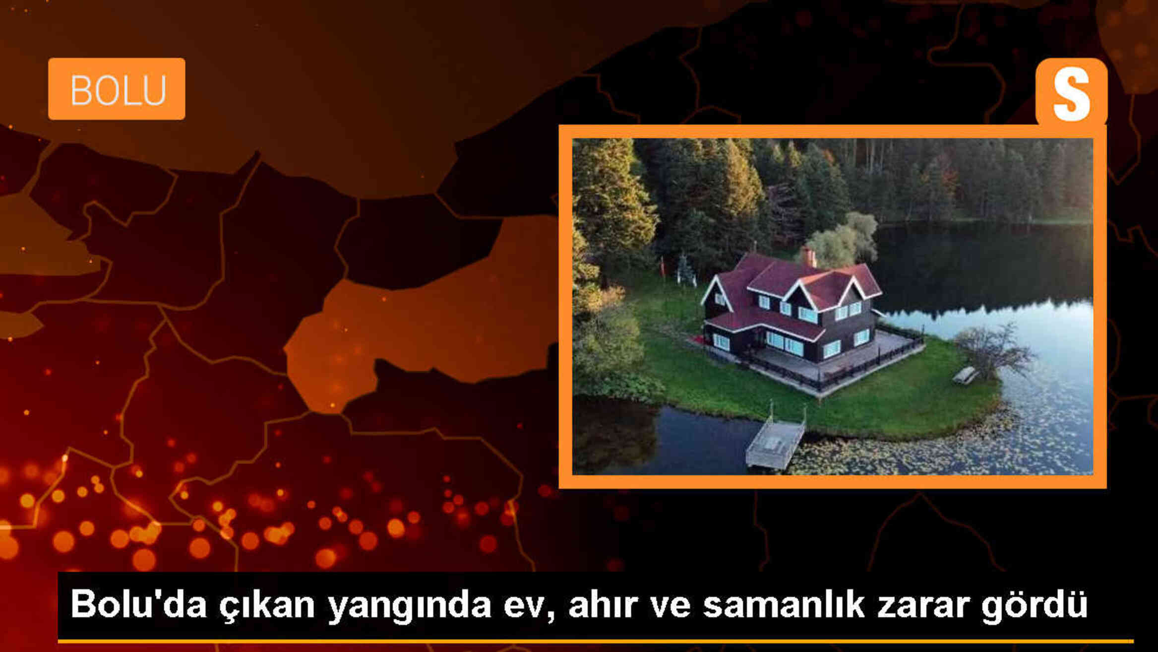 Bolu\'da çıkan yangında ev, ahır ve samanlıkta hasar oluştu, 2 büyükbaş hayvan telef oldu