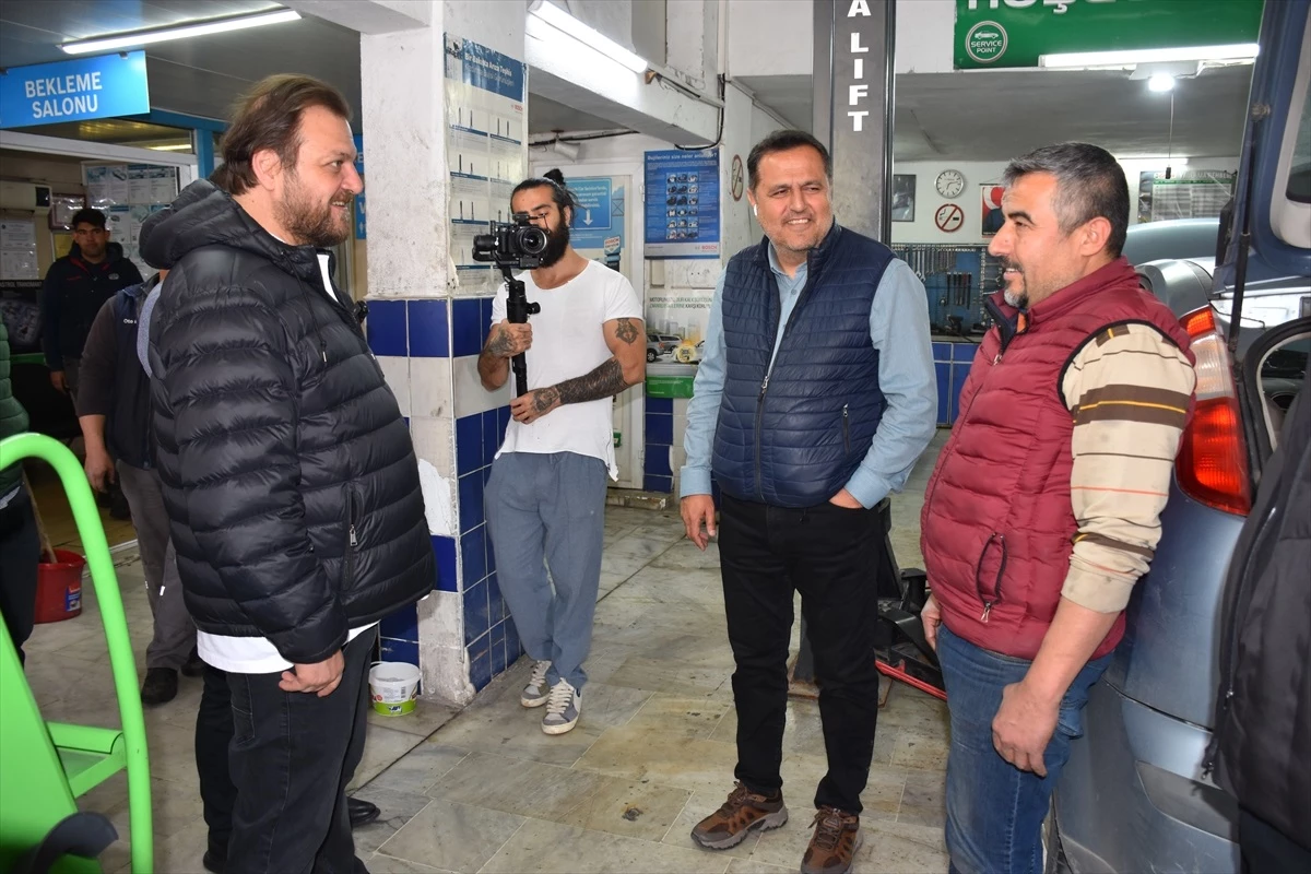 Cumhur İttifakı\'nın Marmaris Belediye Başkan adayı Serkan Yazıcı, sanayi esnafını ziyaret etti