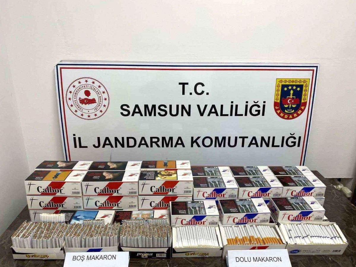 Samsun\'da Kaçak Tütün Operasyonu: Binlerce Makaron Ele Geçirildi