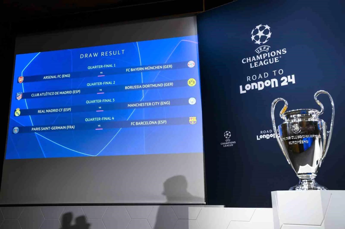 UEFA Şampiyonlar Ligi\'nde çeyrek final ve yarı final eşleşmeleri belli oldu