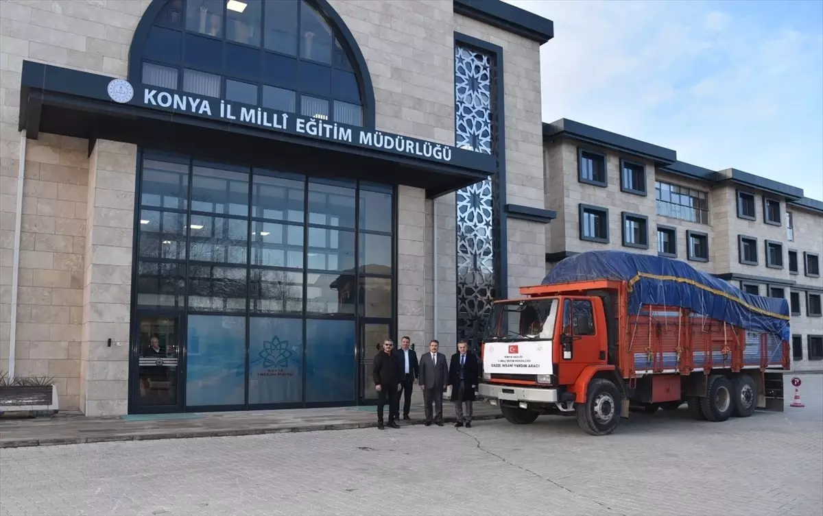 Konya İl Milli Eğitim Müdürlüğü, Gazze\'ye insani yardım malzemesi gönderdi