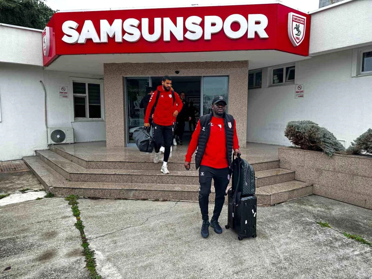 Samsunspor, Hatayspor maçı için Mersin\'e doğru yola çıktı