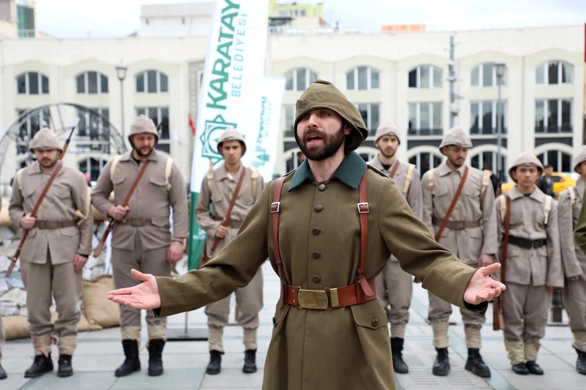 "Bir Destan Çanakkale" tiyatrosuna Konyalılardan büyük ilgi