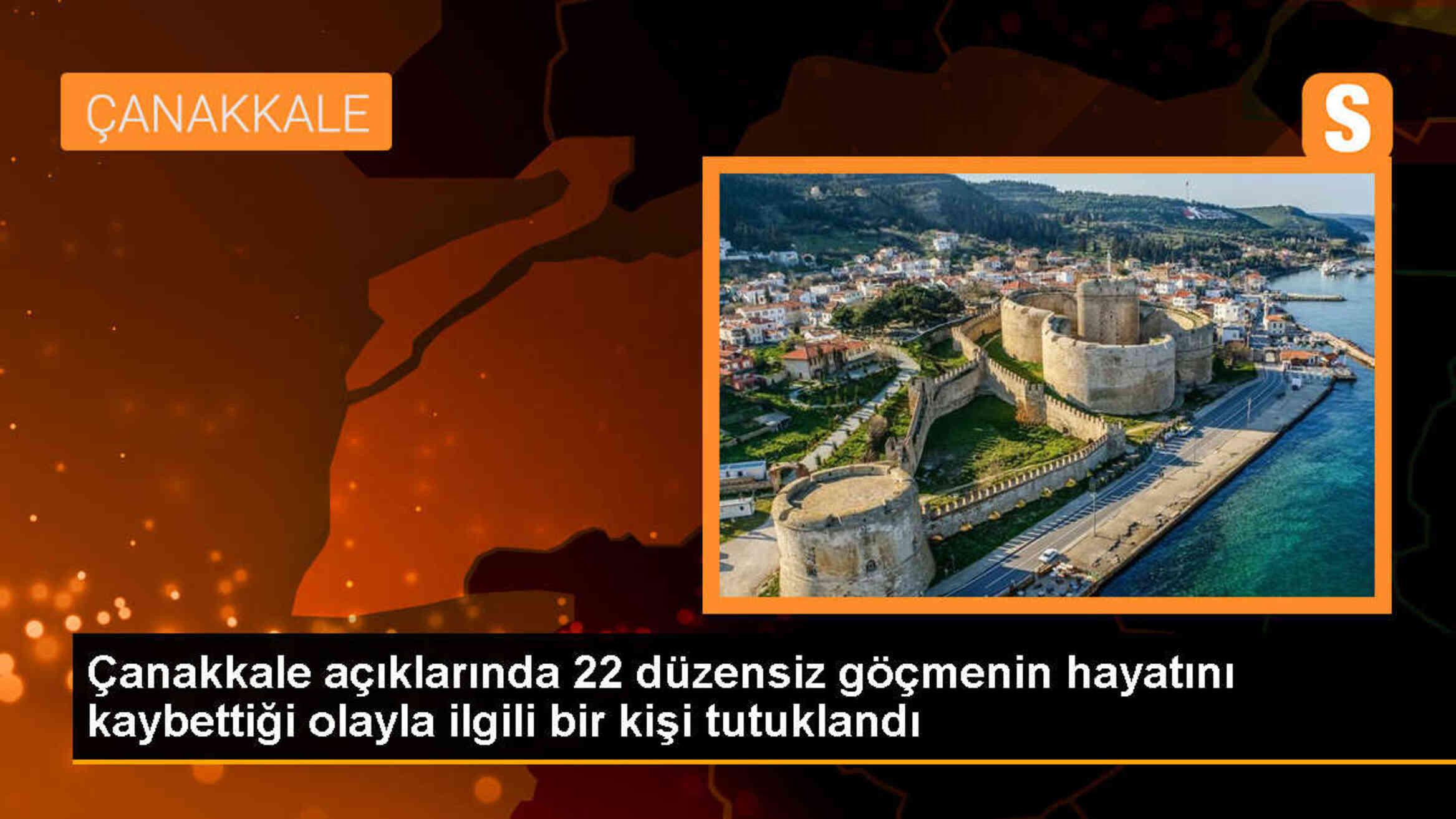 Çanakkale\'de düzensiz göçmenleri taşıyan botun batmasıyla ilgili 1 kişi tutuklandı