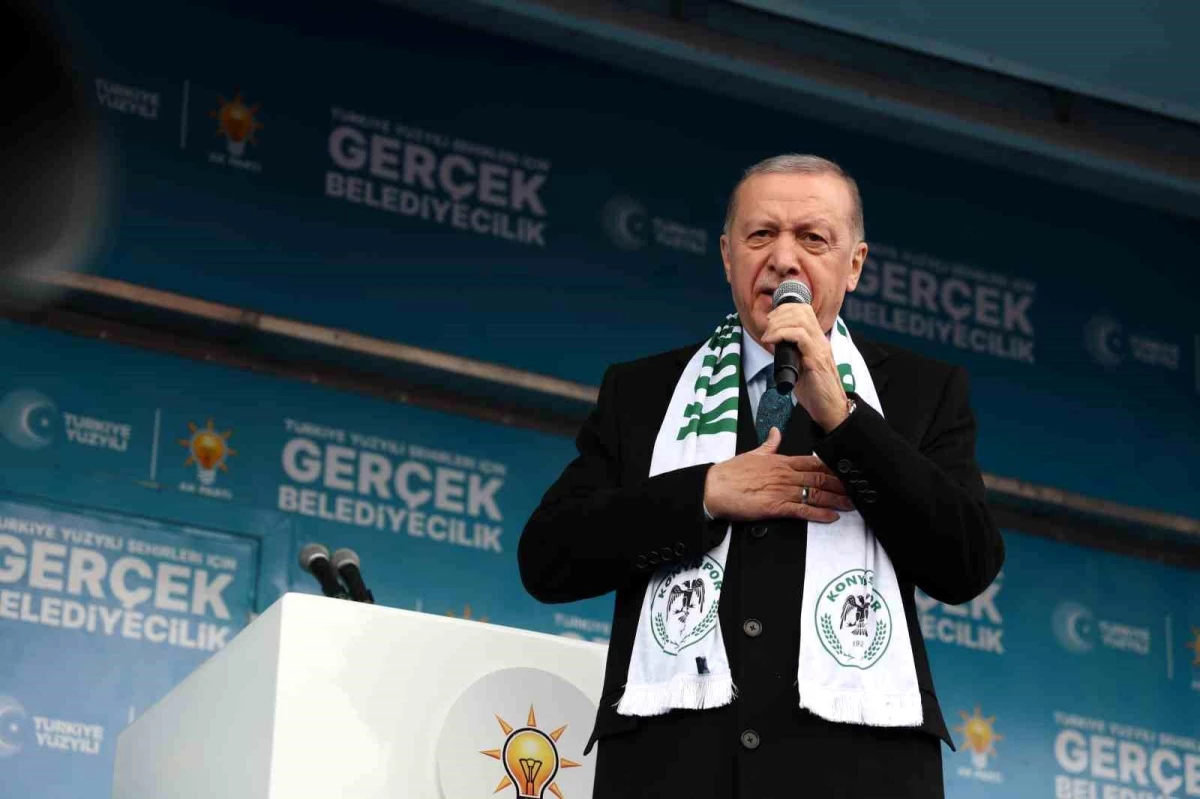 Cumhurbaşkanı Erdoğan Konya\'da miting yaptı ve kentten ayrıldı
