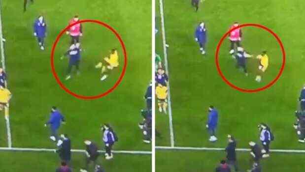 Trabzonspor-Fenerbahçe maçının sonunda taraftarlar sahaya girdi