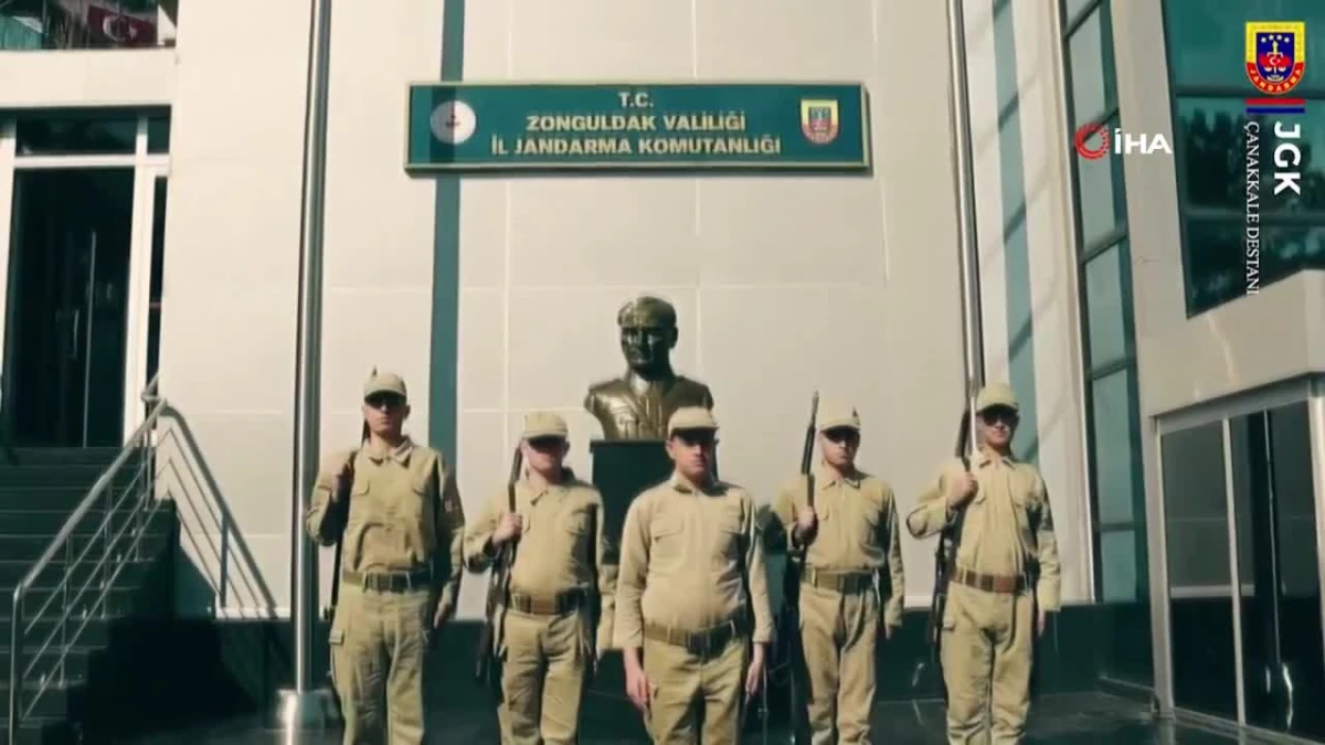 Jandarmadan duygu dolu Çanakkale Zaferi klibi