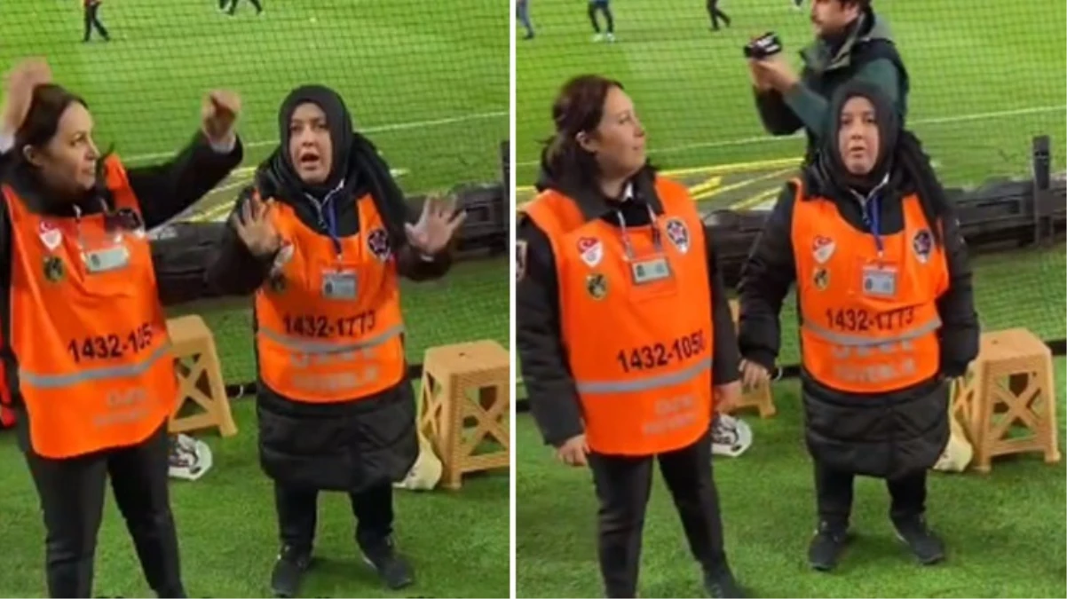 Bu kadınlar o taraftarları nasıl durdursun! Herkes Trabzonspor-Fenerbahçe maçındaki görevli güvenlikleri konuşuyor