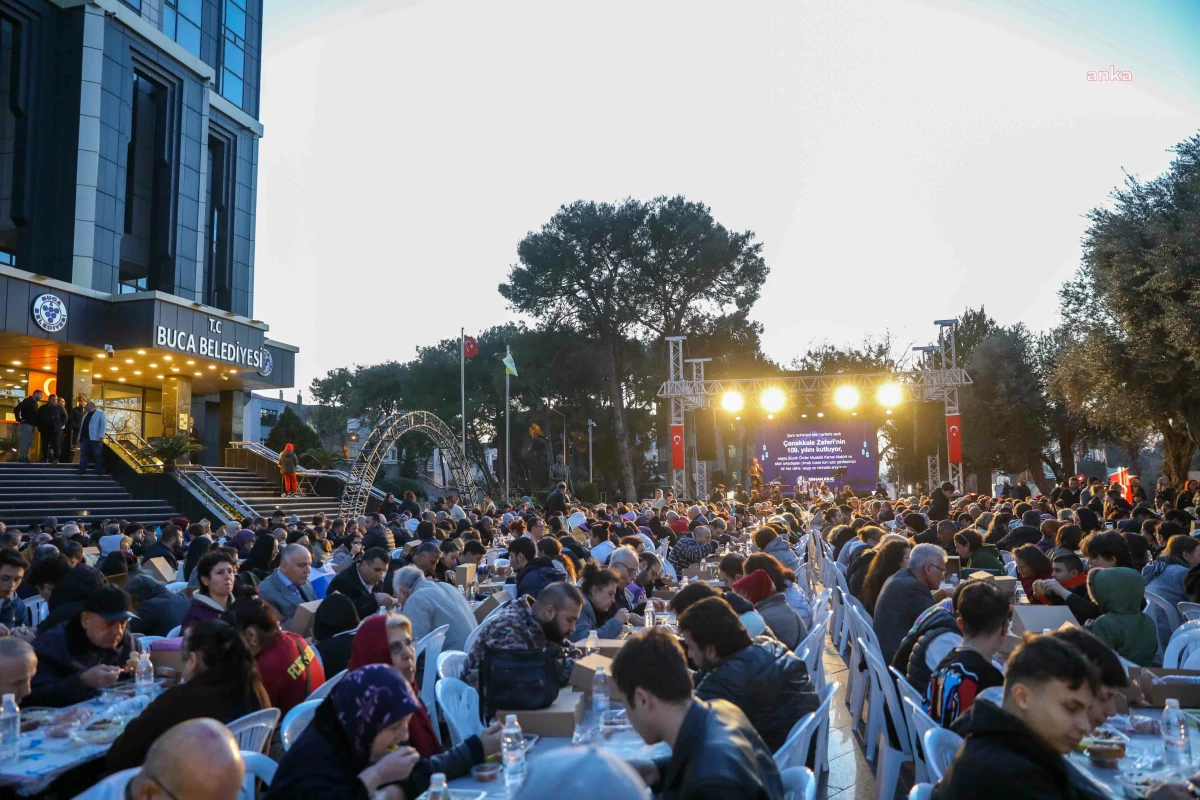 Buca Belediyesi, Çanakkale Zaferi\'nin 109. yıl dönümünde gazi ve şehit aileleriyle iftar yemeği düzenledi