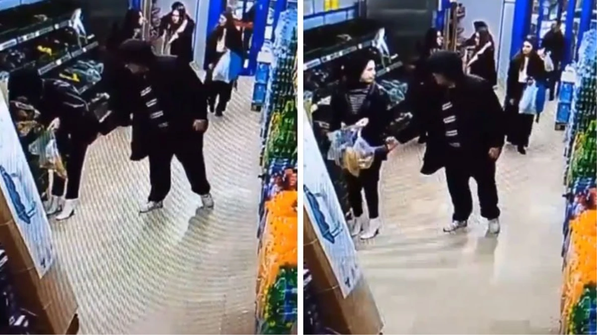 Görüntü Türkiye\'den! Markette alışveriş yapan kadını böyle taciz etti