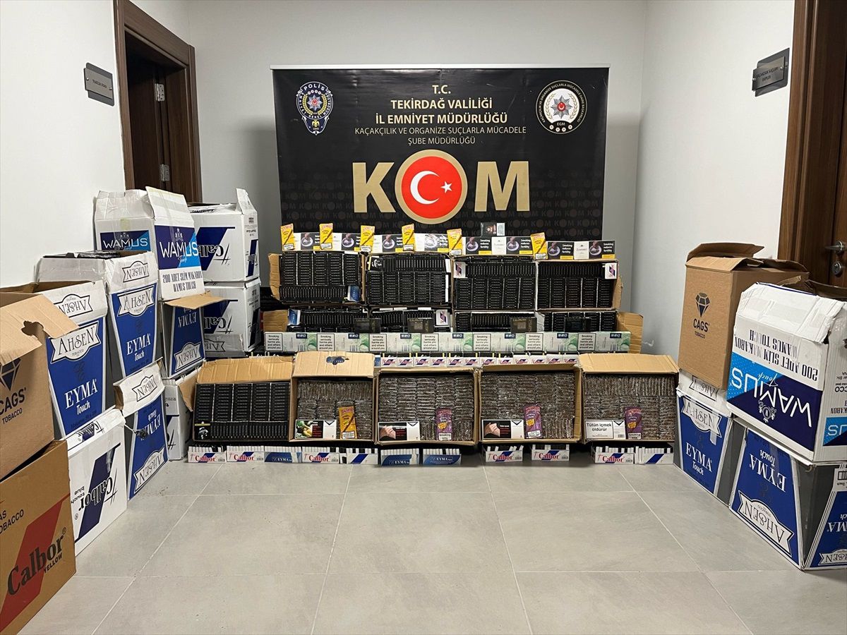 Tekirdağ\'da 230 Bin Makaron Ele Geçirildi