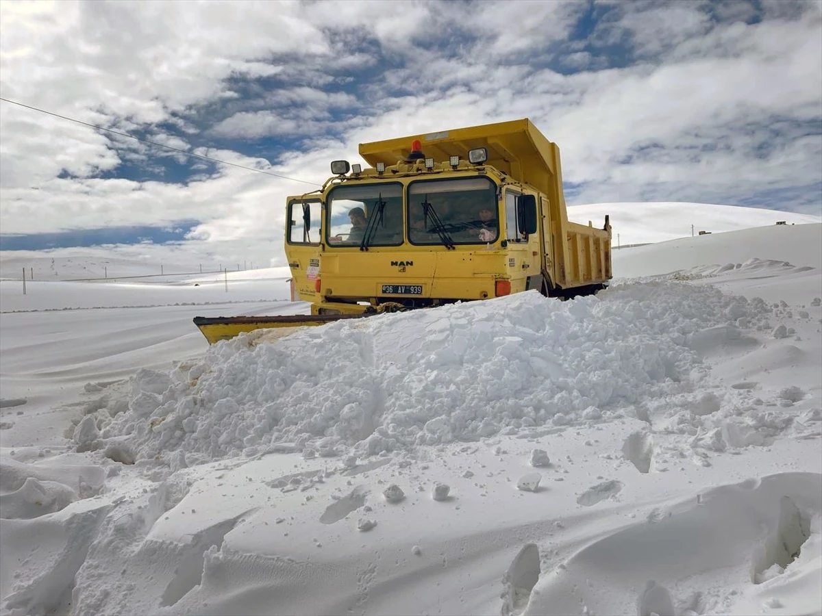 Erzurum ve Kars\'ta kar nedeniyle 32 yerleşim yerinin yolu ulaşıma kapandı