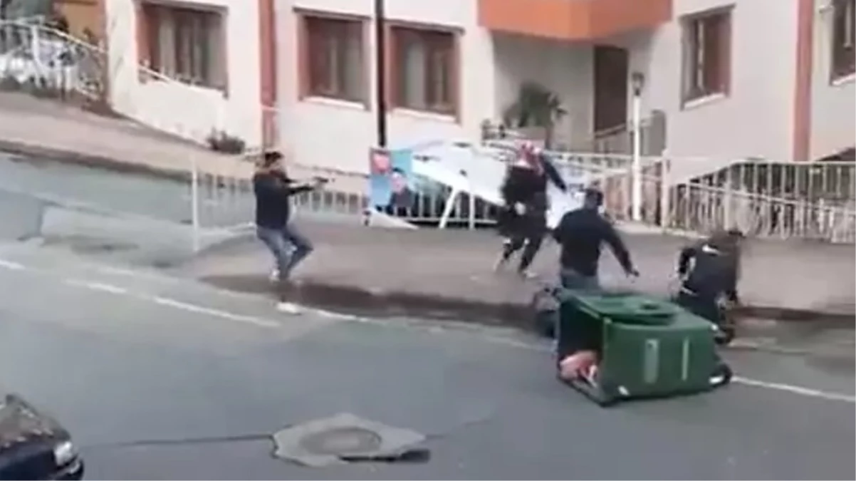 Rize\'de husumetli iki grup, cadde ortasında çatıştı