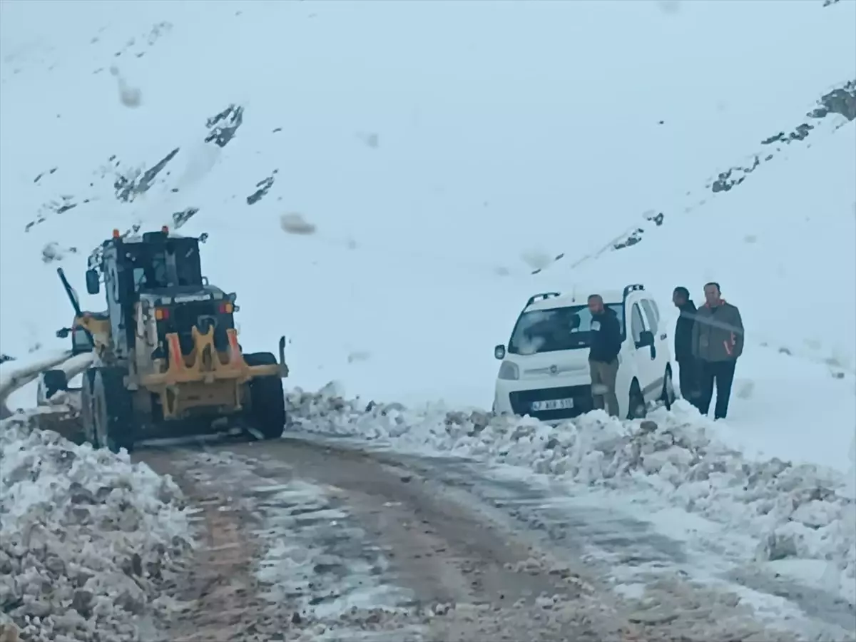 Siirt\'in Pervari ilçesinde mahsur kalan 2 araç kurtarıldı