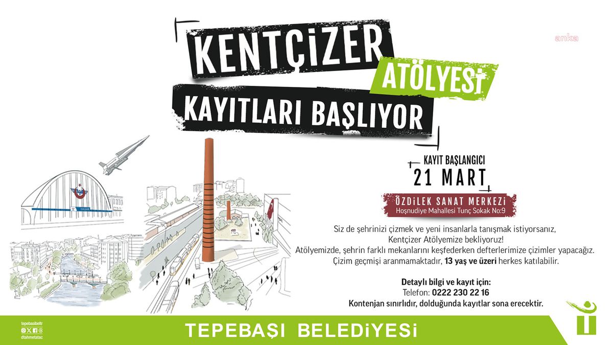 Tepebaşı Belediyesi Kentçizer Atölyesi\'ne Kayıtlar Başlıyor