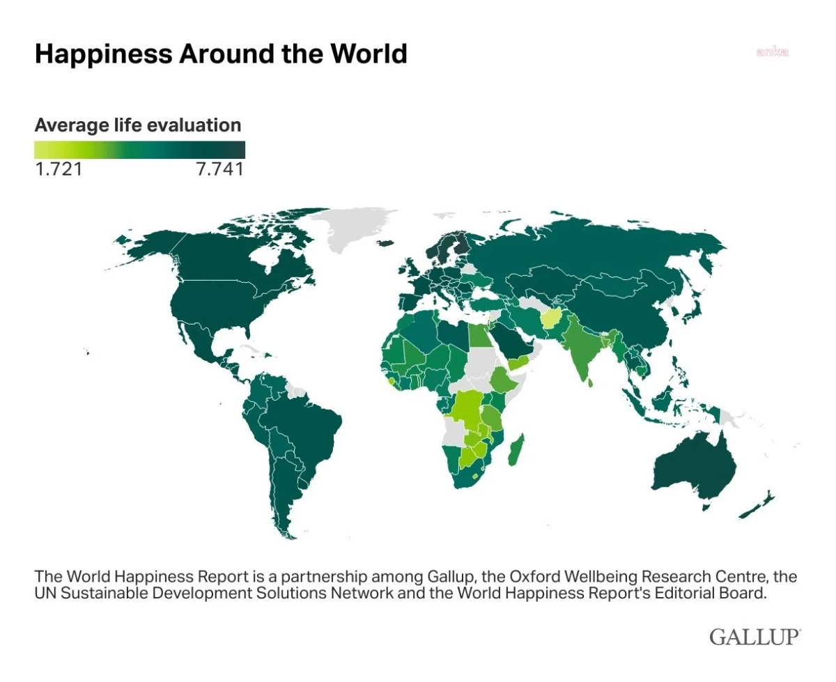 Türkiye Dünya Mutluluk Raporu\'nda 98. sırada
