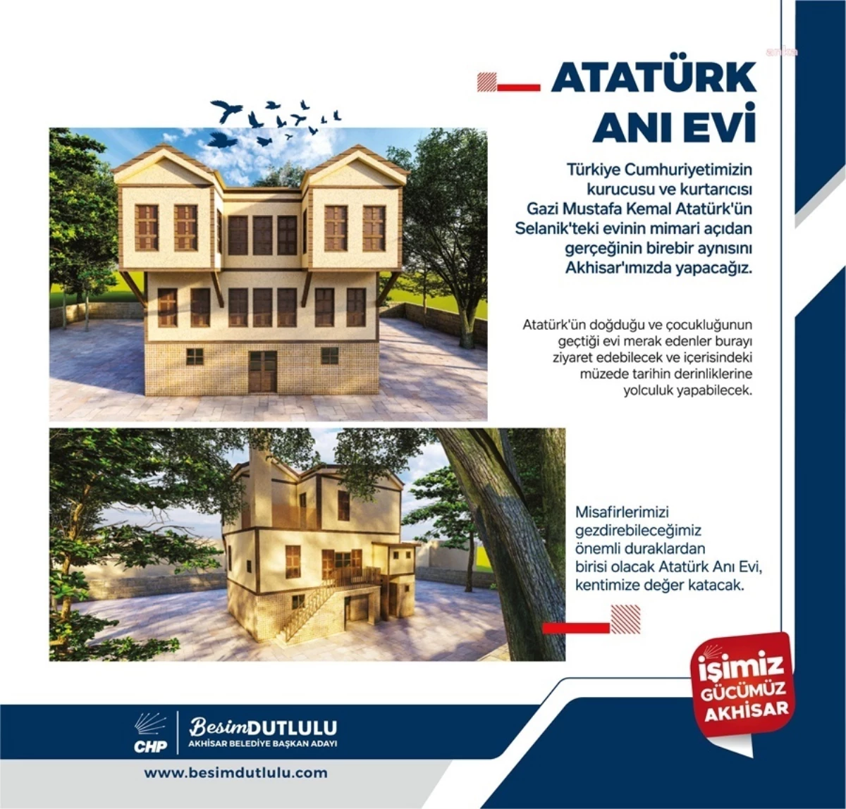 Akhisar\'da Atatürk Anı Evi İnşa Edilecek