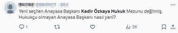 AYM'nin yeni başkanı Kadir Özkaya'nın özgeçmişindeki detay tartışma konusu oldu