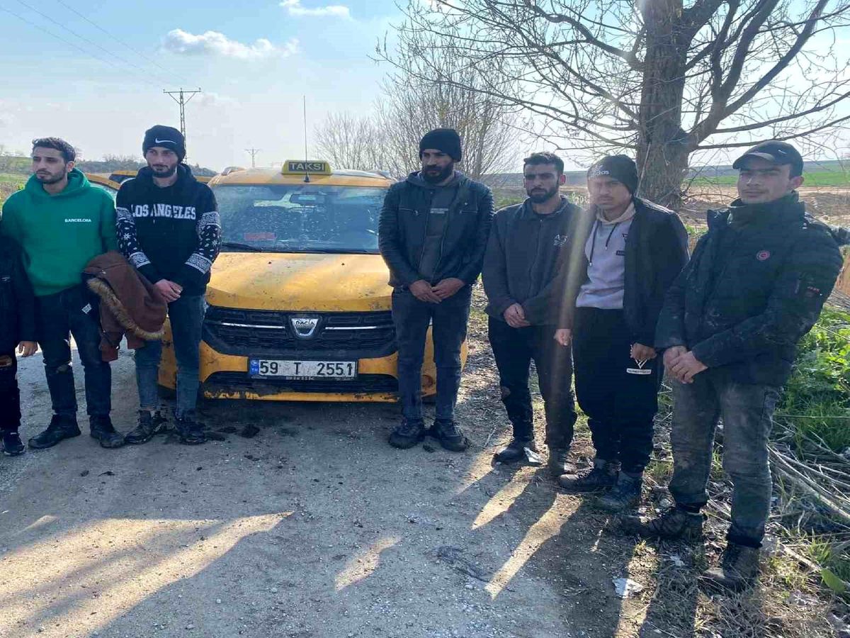 Edirne\'de durdurulan ticari araçta 9 düzensiz göçmen yakalandı
