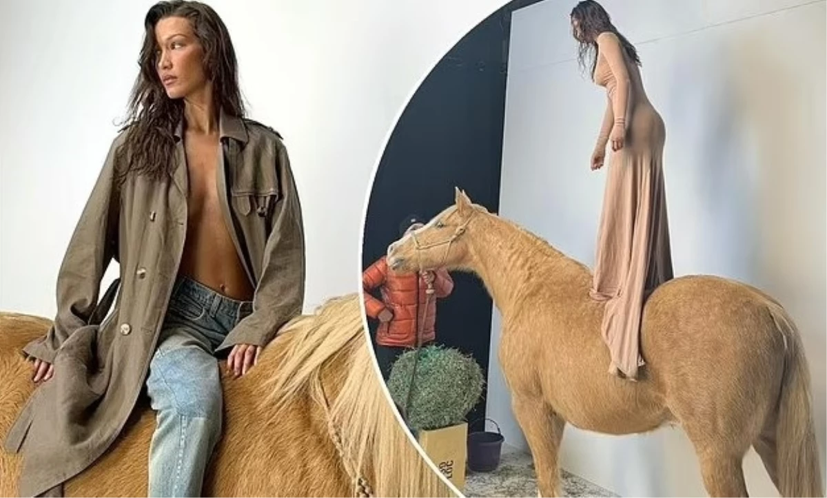Ünlü model Bella Hadid\'in at üzerindeki pozlarına tepki