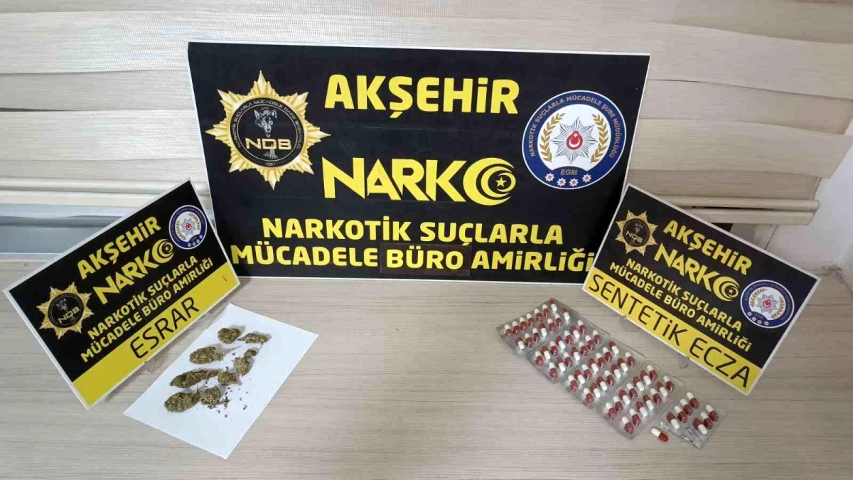 Akşehir\'de Uyuşturucu Madde Taşıyan Kişi Yakalandı