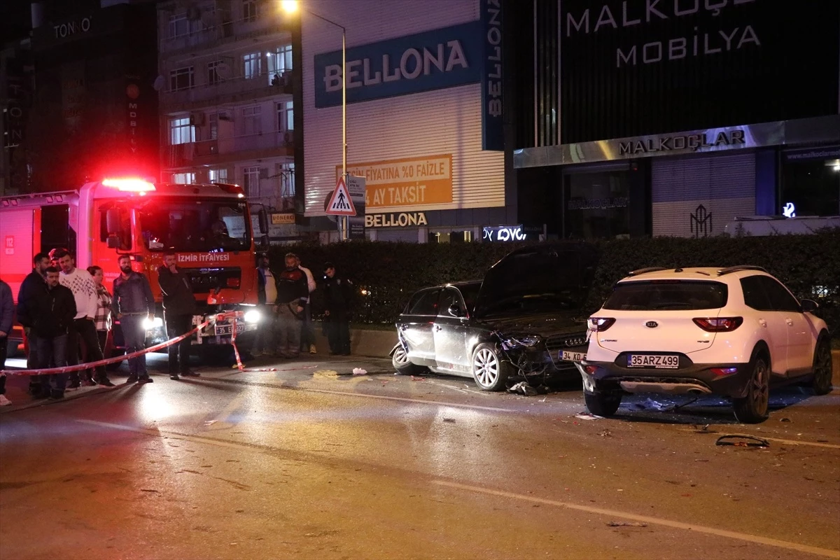 İzmir Çiğli\'de 5 araç ve elektrikli skuterin karıştığı kazada 2 ölü, 7 yaralı
