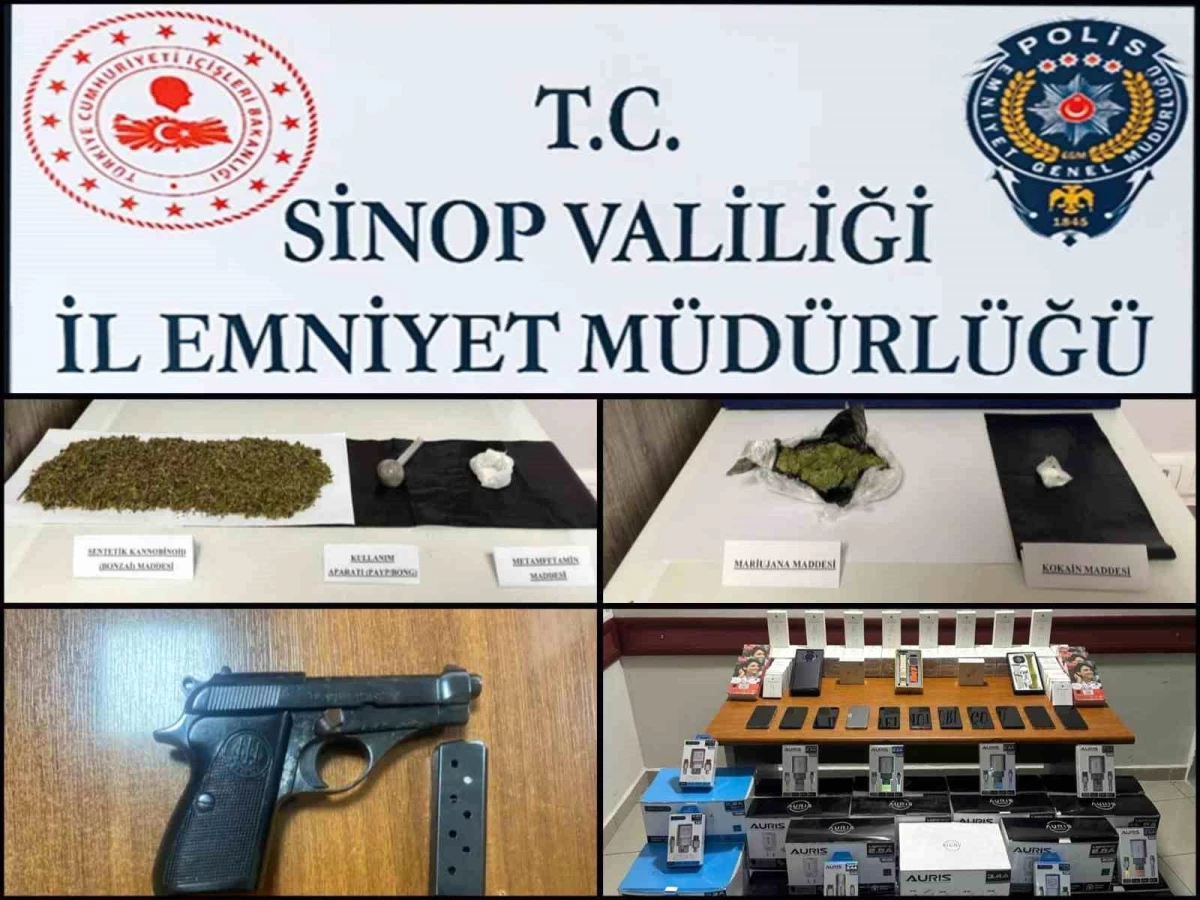Sinop İl Emniyet Müdürlüğü 1 Haftada 23 Şüpheli Hakkında İşlem Başlattı
