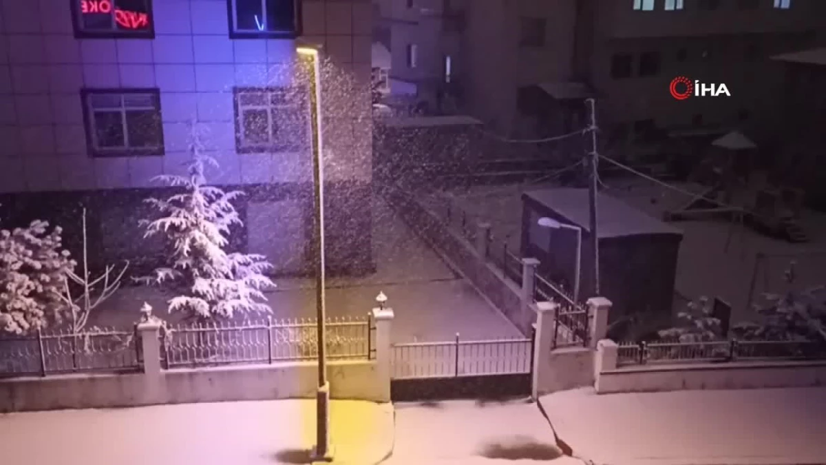 Erciş\'te Mart ayında kar yağışı