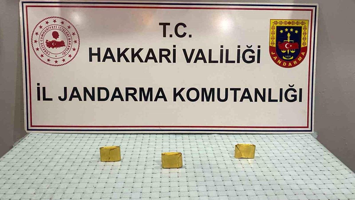 Hakkari\'de 3 Kilo İşlenmemiş Altın Ele Geçirildi