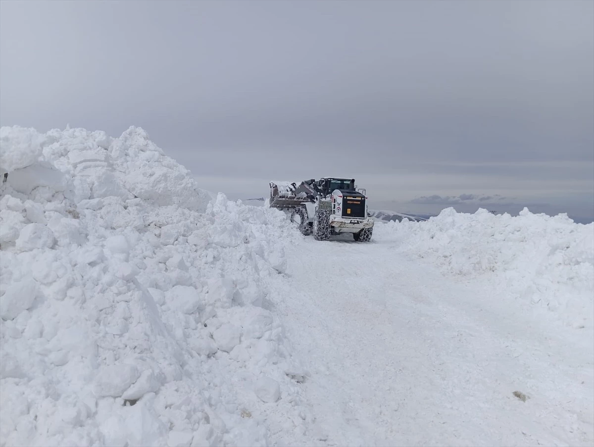 Hakkari\'de kardan kapanan üs bölgesinin yolunun açılması için çalışma yapılıyor